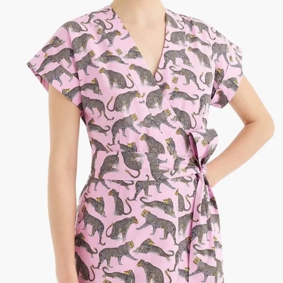 J. Crew Ratti Cheetah-print Wrap Dress - Picture 7 of 7